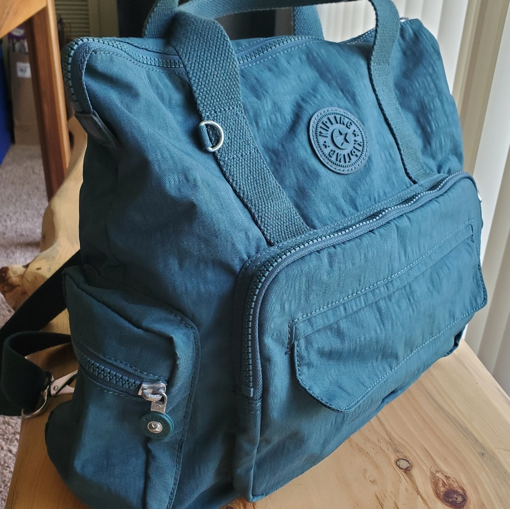 Kipling Alvy Convertible 2-in-1 Tote Backpack Farmhouse Green (Teal)